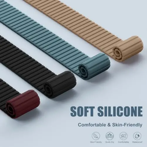 Magnetic Silicone Strap for Apple Watch Band 46mm 42 44 40 49mm Men Women | Soft Loop Strap for iWatch Ultra 4/3/2 Series 12 11 10 9 8 7 6 5 4 SE 49mm 46mm 42mm 44mm 40mm 45mm 41mm 38mm Upgraded Magnet - 5