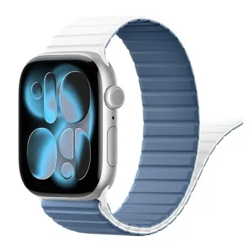 Magnetic Silicone Strap for Apple Watch Band 46mm 42 44 40 49mm Men Women | Soft Loop Strap for iWatch Ultra 4/3/2 Series 12 11 10 9 8 7 6 5 4 SE 49mm 46mm 42mm 44mm 40mm 45mm 41mm 38mm Upgraded Magnet - 1