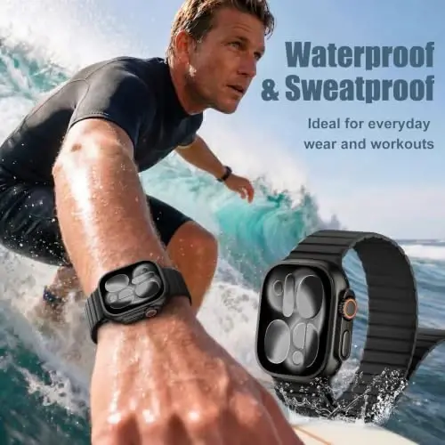 Magnetic Silicone Strap for Apple Watch Band 46mm 42 44 40 49mm Men Women | Soft Loop Strap for iWatch Ultra 4/3/2 Series 12 11 10 9 8 7 6 5 4 SE 49mm 46mm 42mm 44mm 40mm 45mm 41mm 38mm Upgraded Magnet - 6