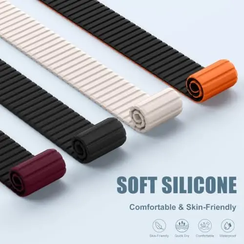 Magnetic Silicone Strap for Apple Watch Band 46mm 42 44 40 49mm Men Women | Soft Loop Strap for iWatch Ultra 4/3/2 Series 12 11 10 9 8 7 6 5 4 SE 49mm 46mm 42mm 44mm 40mm 45mm 41mm 38mm Upgraded Magnet - 5