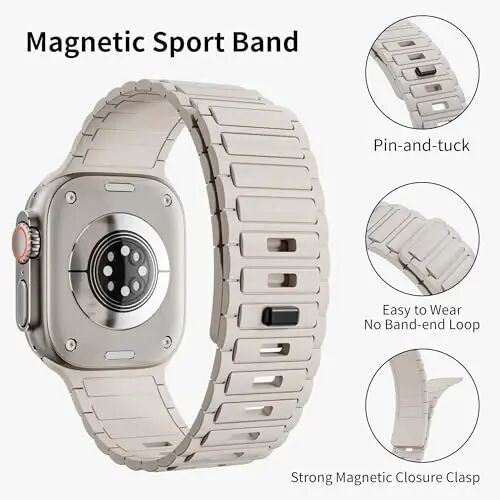 Magnetic Sport Band for Apple Watch Ultra/2 Band 49mm 45mm 46mm 44mm 42mm 41mm 40mm 38mm for Apple Watch Bands for Men/Women,Silicone Link Loop Wristbands Strap iWatch Series 10 9 8 7 6 5 4 3 se 2nd - 10