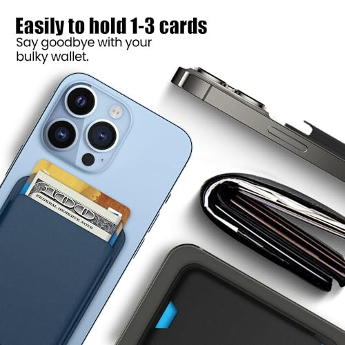 Magnetic Wallet Card Holder Compatible with Apple MagSafe Wallet for iPhone 15 Pro Max/15 Pro/15/15 Plus/iPhone 14 Model Phone, Mag Safe Wallet for iPhone 13 Pro Max/13 Pro/13/13 Mini/12 Series, Jet - 6