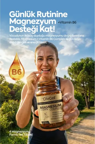 Magnezyum Kompleks + Vitamin B6 ( Taurat - Bisglisinat - Malat - Sitrat ) İçeren Takviye Edici Gıda - 4