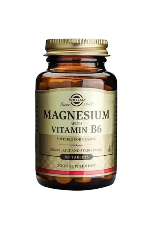 Magnesium With Vitamin B6 100 Tablet (magnesyum Magnezyum) - SOLGAR