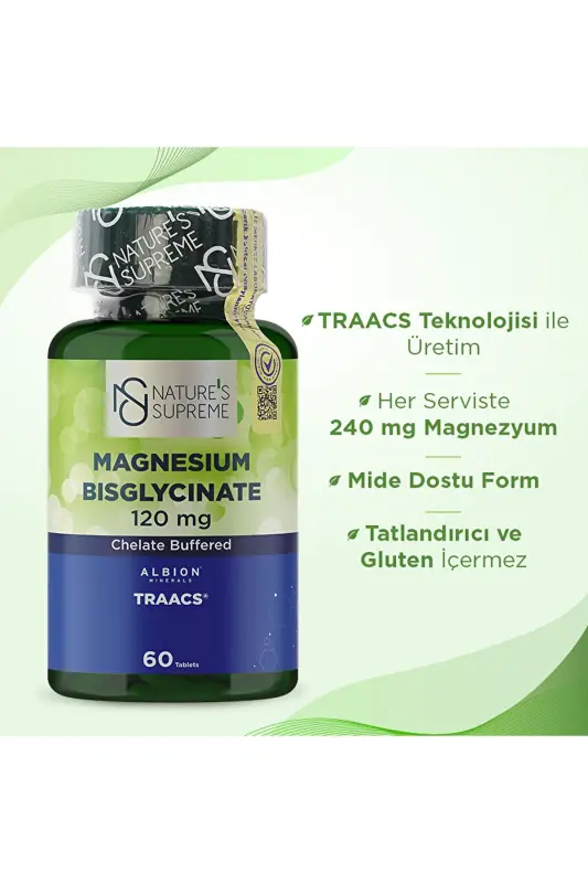Magnesium Bisglycinate 120 Mg 60 Tablet - 2