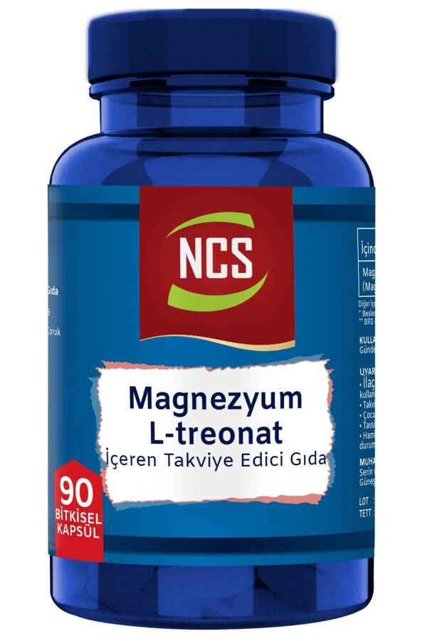 Magnezyum Magnezyum L-treonat Vejeteryan 90 Bitkisel Kapsül - 1