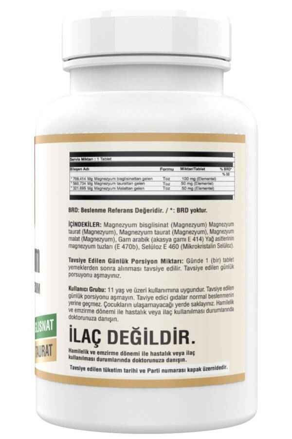 Magnesium Malat Glisinat Taurat 180 Tablet - 2