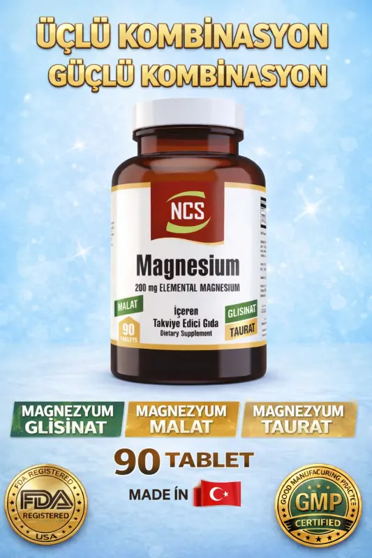 Magnezyum Malat Glisinat Taurat 90 Tablet - NCS