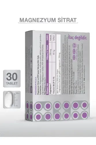 Magnesıum Plus S (MAGNEZYUM SİTRAT) & P5p 30 Tablet - GOODDAY (1)