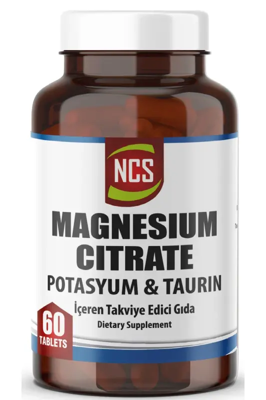 Magnezyum Sitrat 4 Lü Form 60 Tablet (POTASYUM KALİUM) & Vitamin B6 Magnesium Citrate Taurin - 1