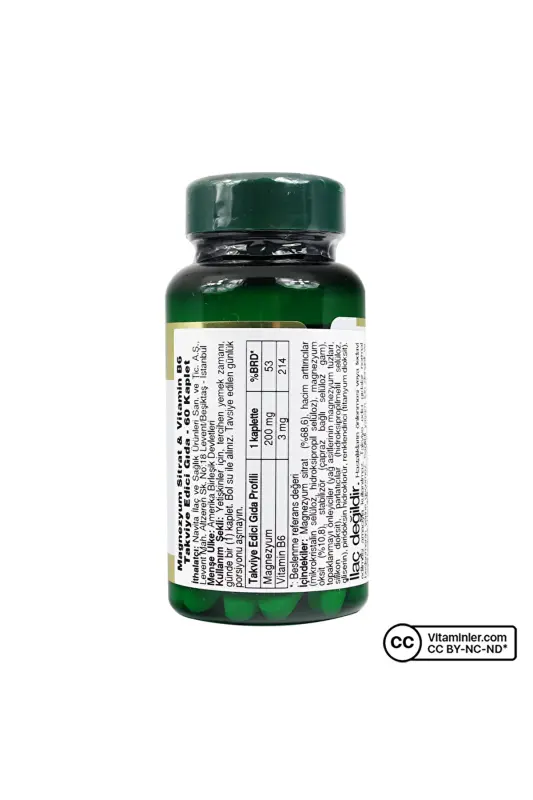 Magnesium Citrate Plus Vitamin B6 60 Tablet - 2