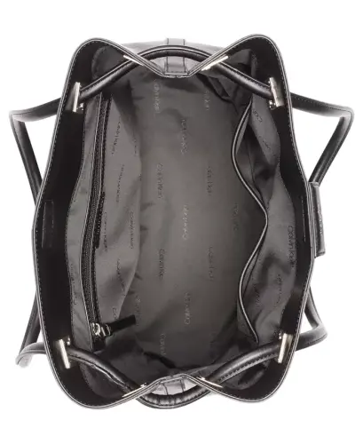 Magnitli qopqoq bilan ash tote - qora/kumush - 5