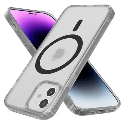 Магнитный чехол Yriklso для iPhone 12/12 Pro 6,1 дюйма, [совместим с MagSafe], [армейская защита от падений], ударопрочный матовый чехол, ярко-зеленый 