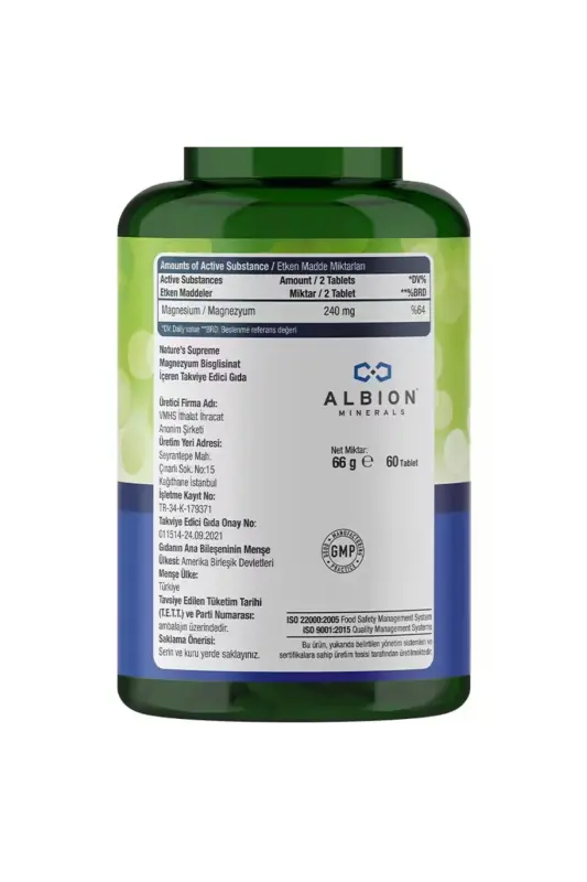 Magniy Bisglitsinat 120 Mg 60 Tablet - 5