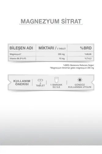 Magniy Plus S (MAGNIY SITRAT) & P5p 30 Tabletka - 3
