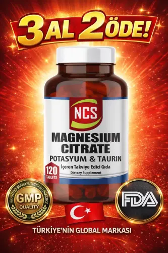 Magniy Sitrat Kaliy 120 tablet 4 ta to'plam (KALIY TAURIN) & Vitamin B6 - 1