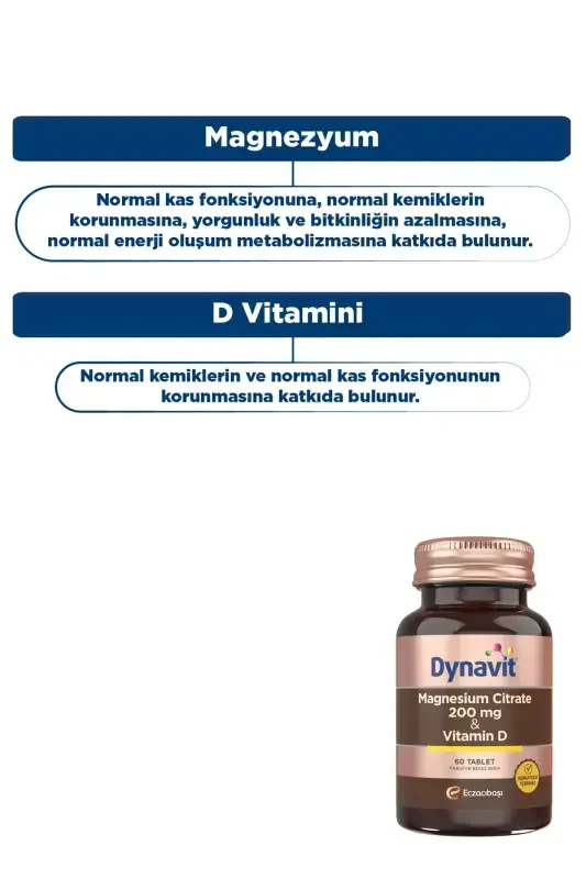 Magniy Sitrati 200 Mg D Vitamini / 60 Tabletka - 4