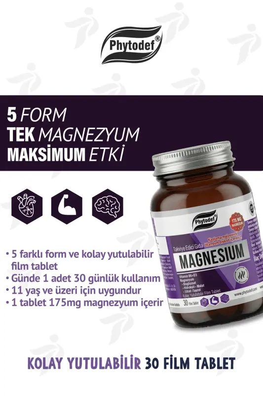 Magniy Vitamin B6 D3 - 175mg Magniy/ Tablet 30 Tablet (MAGNESIUM) - 11