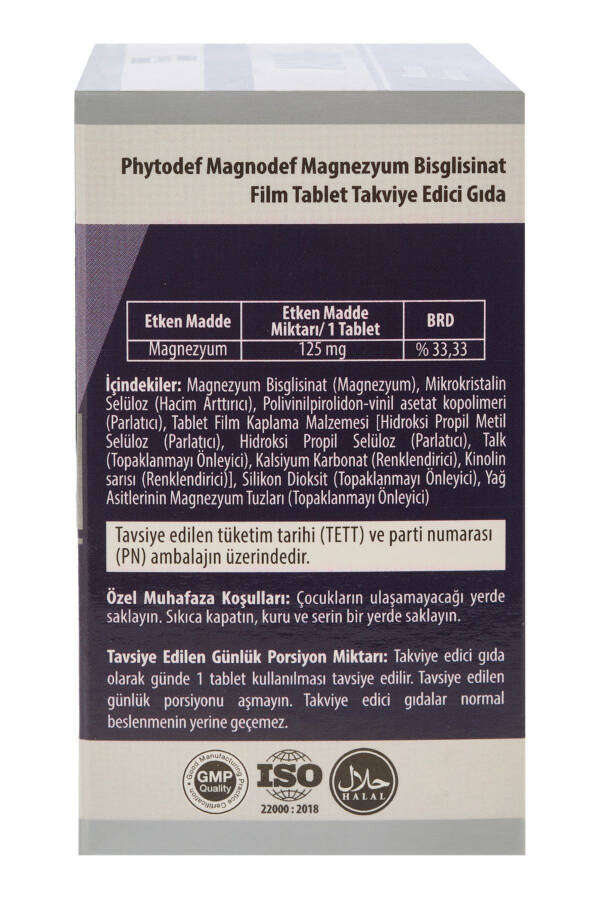 Magnodef Magnesium Bisglycinate (GLISINATE) 30 Tablets (MAGNESIUM BISGLYCİNATE) - 2