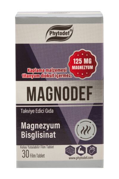 Magnodef Magnesium Bisglycinate (GLISINATE) 30 Tablets (MAGNESIUM BISGLYCİNATE) - 5