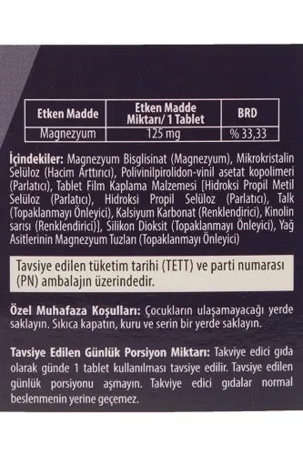 Magnodef Magnesium Bisglycinate (GLISINATE) 30 Tablets (MAGNESIUM BISGLYCİNATE) - PHYTODEF (1)