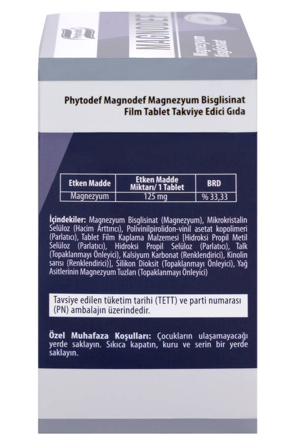 Magnodef Magnesium Bisglycinate (GLISINATE) 30 Tablets (MAGNESIUM BISGLYCİNATE) - 7