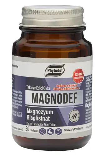 Magnodef Magnezyum Bisglisinat (GLİSİNAT) 30 Tablet (MAGNESIUM BISGLYCINATE) - 1