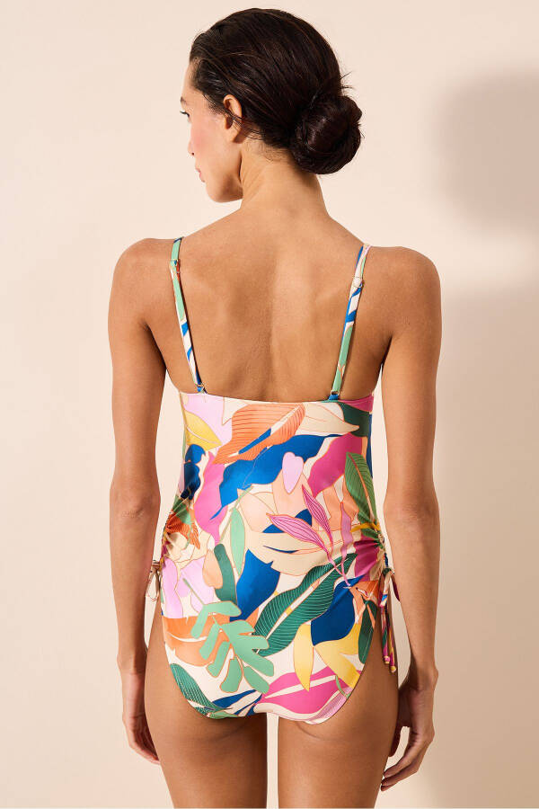 Magnolia Multicolored Strapless Boned Swimsuit - 12