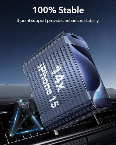 ESR for MagSafe Car Mount, Magnetic Phone Holder for Car Air Vent, Car Phone Holder Mount for iPhone 17/16/16e/15/14/13/12/Samsung, All Smartphones(2 Metal Rings Included),Charging Not Supported - 4