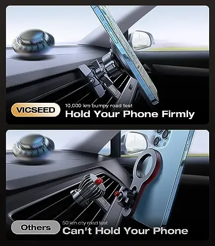 VICSEED for MagSafe Car Mount [Upgraded Strongest Magnet Power] Magnetic Phone Holder for Car Vent 360 Adjustable Magnetic Car Phone Holder Mount for iPhone 16 Pro Max 15 14 13 12 Plus Mini - 3