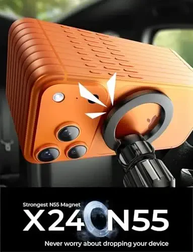 MagSafe uchun LISEN avtomobil o'rnatgichi, Magnitli telefon ushlagichi, 360 Qo'lsiz Vent iPhone Magnitli avtomobil o'rnatgichi, iPhone 17 16 15 14 13 12 Pro Max Plus Mini, Binafsha uchun asboblar paneli va gilamchalar bilan magnitli telefon ushlagichi - 6