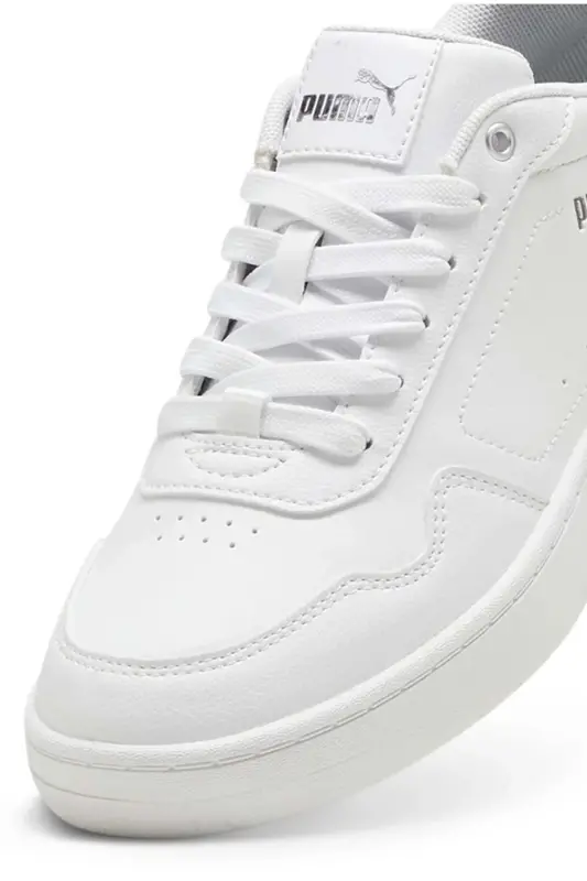 395021-01 Court Classy Unisex Spor Ayakkabı BEYAZ - PUMA White-PUMA Silv - 3