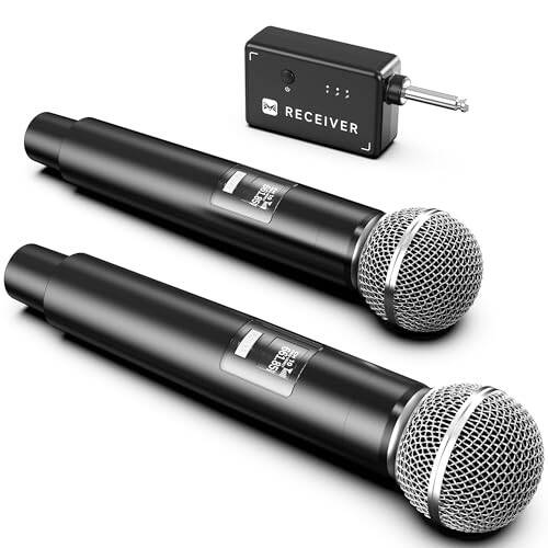 MAILANGSHI 【2025 Upgraded Version】 Wireless Microphone, One-to-One Microphone Chip Connection, Stable Transmission, 200 FT Distance Receiving, Less Latency, Karaoke Microphone for Singing, Home Party - 1