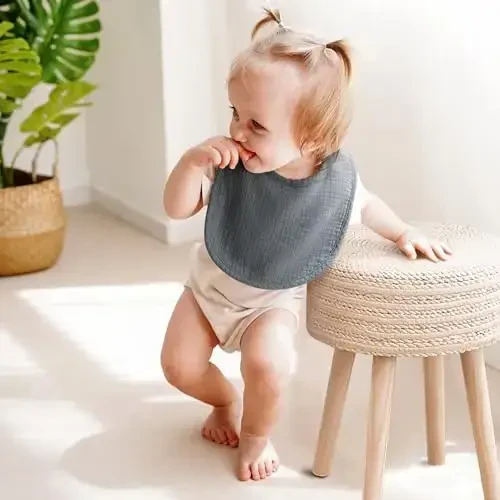 MairMore 8 dona bolalar uchun muslin so'lagichlari, o'g'il va qizlar uchun yumshoq paxta so'lagichlari, ovqatlantirish va so'lak oqishi uchun sozlanishi va yaxshi shimadigan yangi tug'ilgan chaqaloqlar uchun so'lagichlar to'plami - 3