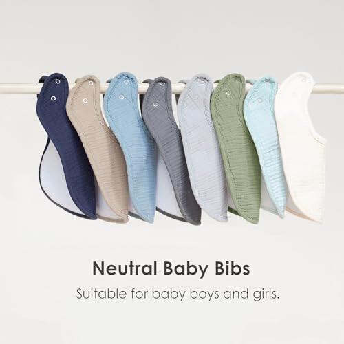 MairMore 8 Pack Baby Muslin Bibs 100% Cotton Bibs for Boys Girls,Soft and Absorbent Bib Set for Feeding and Drooling - 9