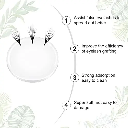 Maitys 6 Pieces Eyelash Extension Silicone Pads for Lashes Reusable Adhesive Silicone False Eyelash Extension Holder Pads for Loose Lash Grafting Gasket Pallet(Pink) - 3