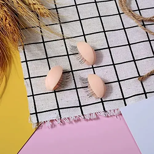 MAIZOA 6 pairs of replaceable eyelids (2 boxes), MAIZOA Eyelash Replacement Eyelids,used for eyelash training and practice makeup eyelash extension (Wheat color) (light color) - 7