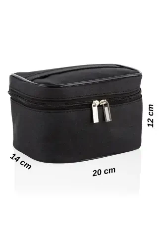 Makeup Bag Cosmetic Makeup Box --BLACK - 3