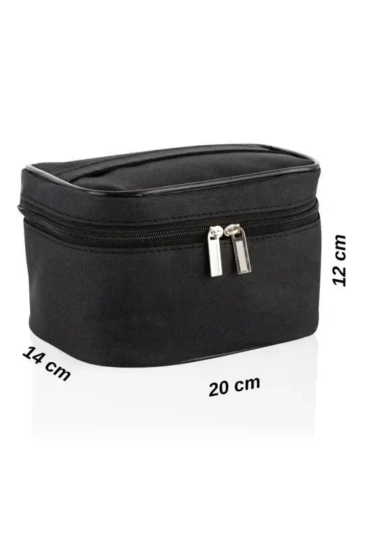 Makeup Bag Cosmetic Makeup Box --BLACK - 3