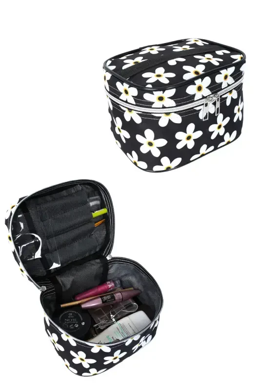 Makeup Bag Cosmetic Makeup Box-Daisy - 1