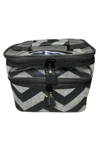 Makeup Bag Travel Women's Toiletry Bag New Product More Stylish More Chic More Durable Cosmetic Bag-ZIGZAG - FIESSE (1)