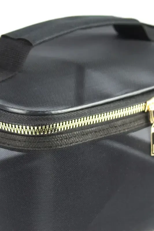 Makeup Bag Trunk Professional Transparent Bag Travel Set Cosmetic Suitcase Trunk Inner Organizer-Black - 4