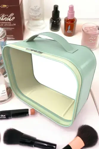 Makeup Brush and Cosmetic Bag Women Travel Organizer Clear Makeup Bag-Green - MINUFCO (1)
