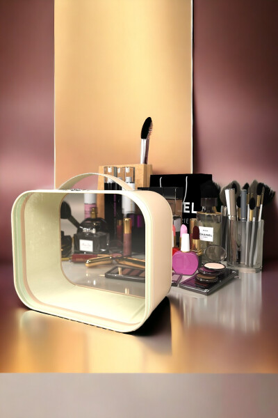 Makeup Brush and Cosmetic Bag Women Travel Organizer Transparent Makeup Bag - MINUFCO