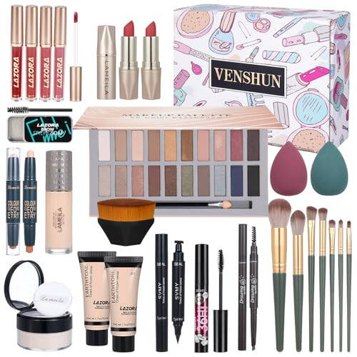 Makeup Kit Full Kit for Women Makeup Kit Full Kit for Teenagers Eyeshadow Palette Lip Gloss Foundation Mascara Eyeliner Cosmetic Brushes Cosmetic Bag etc. - 1