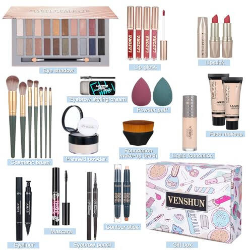 Makeup Kit Full Kit for Women Makeup Kit Full Kit for Teenagers Eyeshadow Palette Lip Gloss Foundation Mascara Eyeliner Cosmetic Brushes Cosmetic Bag etc. - 2