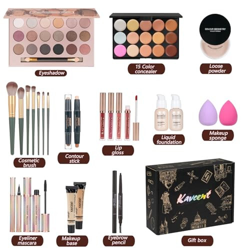 Makeup Kit, Makeup Sets for Teens, Makeup kits for Women Teenagers, Eyeshadow Palette, Foundation, Concealer, Lipgloss, Makeup Kit for Women Full Kit - 2