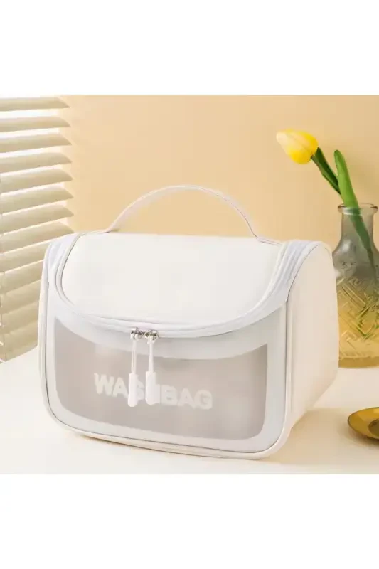 Makeup Material Cosmetic Liquid Bottle Care Cream Carrying and Storage Bag-WHITE - DEKOHOP