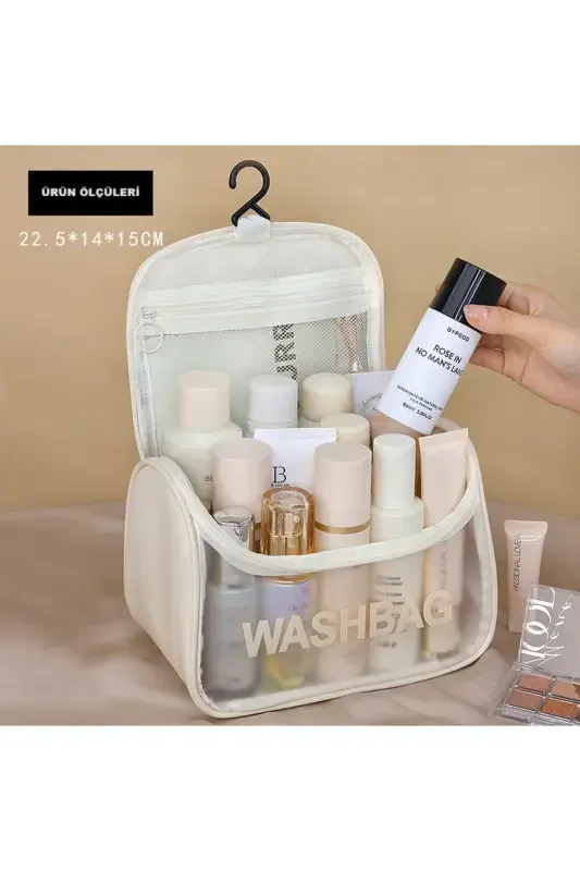 Makeup Material Cosmetic Liquid Bottle Care Cream Carrying and Storage Bag-WHITE - 5