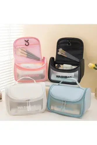 Makeup Material Cosmetic Liquid Bottle Care Cream Carrying and Storage Bag-WHITE - 6